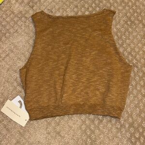 Commense Brown Knit Tank Top